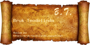 Bruk Teodolinda névjegykártya